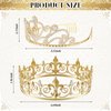 Henoyso 4 Pcs Prom King and Queen Crowns for Men Women King Queen Tiara Crystal Headband Homecoming Costume Party Favor(Gold, Silver, Elegant)