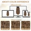 Clip in Hair Extensions for Women, 6PCS Long Wavy Curly Clip on Hair Extensions 20 Inch Honey Blonde Mixed Light Brown Synthetic Thick Hairpieces