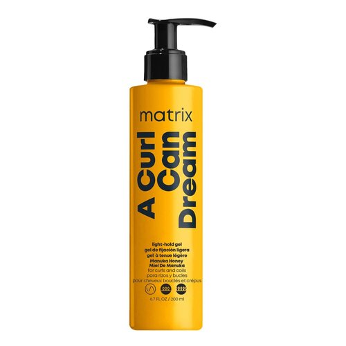 Matrix A Curl Can Dream Light Hold Gel | Defines Curls Without Flaking or Crunch | For Curly, Coily, & Wavy Hair | Silicone, Sulfate & Paraben Free | Salon Styling Gel | Control Frizz | 6.7 fl. oz.