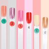 300 Pcs Nail Swatch Sticks with Number Stickers for Color Display, Clear Square-shaped Nail Polish Sample Swatches with Ring