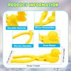 Fahacop 8 Pcs Snowball Maker Clips with Handle Duck Snowman Heart Football Shape Snowball Maker Toys for Kids Adults Winter Snow Fight Games Beach Sand Castle