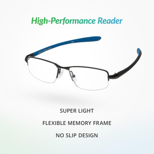 Select-A-Vision mens Sportex Ar4145 Blue Reading Glasses, Blue, 30.8 mm US