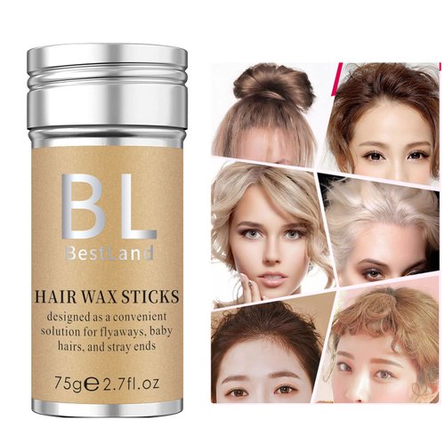 4Pcs Hair Wax Stick & Slick Back Hair Brush Versatile Hair Styling Set, Hair Wax Stick for Flyaways & Wigs Hair Tamer Styling, Edge Brush, Teasing Brush and Rat Tail Combs for Kid Women Girls (Pink)