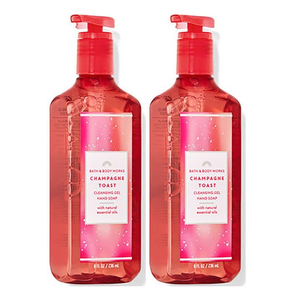 Bath & Body Works Champagne Toast Hand Soap, Cleansing Gel, 8 Fl Oz (Pack of 2) (Champagne Toast)