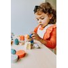 Toddler 30 Piece Stacking Wood Blocks Space Gift - Montessori 2 Year Old Fine Motor Skills Toy Learning Stacking Shape Sorter Sensory Preschool Busy Journey to the Moon (Block Set, Wood)
