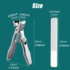 Ultra Wide Jaw Opening Nail Clippers, German Nail Clippers for Men, Telescopic Nail Clippers, Toenail Clippers for Seniors, Portable Ultra Sharp Nail Clippers, Anti Splash Nail Clipper (Silver A+B)