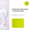 Freeman Soothing Watermelon & Aloe Gel Facial Mask, Hydrates, Nourishes, & Soothes Irritated Skin, Cooling, Calming Gel Face Mask, For Sensitive & Break-Out Prone Skin, 6 fl.oz. Tube, 1 Count
