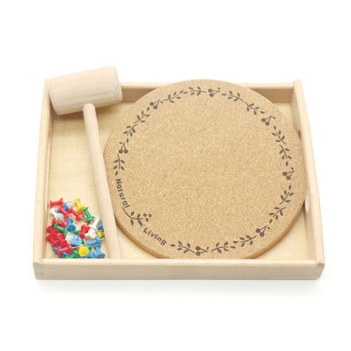 DANNI Montessori Practical Life Material Hammer and Nails Set with Wooden Tray Montessori Educational Wooden Toys for Children (2)