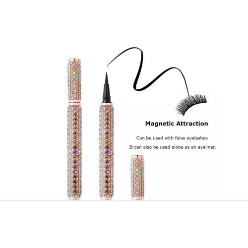 Generic Maravillas Liquid Eyeliner Waterproof Eye Liner Eyelash Glue Waterproof Cat Eyeliner Pencil Lash Glue Pen, Black