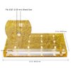 PANA Nail Drill Bit Holder Stand Display Organizer- Dust Proof Storage Container Box Case Tools for Home Use or Nail Salon - (12 Holes, Rectangle (Gold))