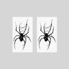 Oottati 2 Sheets Small Tiny Temporary Tattoo Stickers Black Spider Totem Halloween