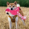 POPETPOP Dog Rope Toys, Cute Flamingo Dog Squeaky Teething Toys, Girl Dog Plush Toys, Pet Chew Rope Toys for Dog Cat Puppy Teeth Cleaning