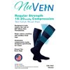 NuVein 15-20 mmHg Travel Compression Socks for Women & Men to Reduce Swelling, Knee High, Closed Toe, Charcoal, Small