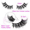 outopen 10 Pairs Half Lashes 3D Multi-Layers Fluffy Cat Eye Lashes Clear Band Natural Look False Eyelashes That Look Like Extensions 15mm Curl Volume Lashes Reusable (A2)