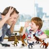 SIENON 6.3 Inch Jurassic Dinosaur Toy Figures, Realistic Dinosaur Toys Set Dilophosaurus Blue Velociraptor T-Rex Mosasaurus Brachiosaurus Pterosaur Dinosaur Figurines for Dino Party(6Pack Dinosaur)