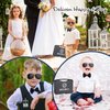Mepase 7 Pcs Ring Wedding Security Set Include Ring Bearer Box ID Badge Holder Ring Bearer Sunglass Acoustic Earpiece Tube Mission Card with Binder Clip Bow Tie for Kids (Classic Style)
