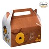 Hammont Paper Treat Boxes - (10 Pack) - Party Favors Treat Container Cookie Boxes Cute Designs Perfect for Parties and Celebrations 6.25" x 3.75" x 3.5" (Honeybees)
