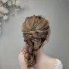 3pcs Green Wedding Hair Pins for Bride Crystal Bridal U Hair Pins for Women Rhinestone Hairpins for Wedding Party Brides Bridesmaids Women