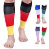 Doc Miller Calf Compression Sleeves for Short People Men and Women Petite 15-20mmHg, 1 Pair Shin Splint Sleeve Recover Varicose Veins and Pain Relief, Black Red Yellow, Medium