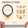 papasgix 3 PCS Metal Hair Tie, Ponytail Hair Cuff, Gold Hair Cuff, Gold Ponytail Cuff Silver Metal Gold Hair Ties Hair Elastic Hair Ties for Women Gold Hair Accessories (Gold Set 01)