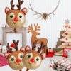 HADCKJA Reindeer Balloons Christmas Balloons Reindeer Head Foil Balloons for Christmas-Themed Party Birthday Party Supplies Decorations Party Decorations Balloons Party Sets-3pcs