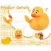 DS. DISTINCTIVE STYLE Middle Finger Rubber Ducks 2 Pieces Yellow Rubber Duck 2.95 Inch Funny Car Ornaments Duck for Car Dashboard Decoration, Computer Monitor Decor