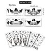 ENYACOS skeleton face tattoo, halloween temporary tattoos, skull face tattoo temporary, skull mouth tattoo, skull stickers for face, halloween costumes for men and women, skeleton accessories (A)