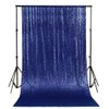 AMZLOKAE Sequin Backdrop Curtain Navy Blue 4FTx7FT Shimmer Curtain Panel Photography Backdrop Sequin Baby Shower Curtain Glitter Backdrop for Wedding Backdrop Sparkle Payette Sequin Backdrop