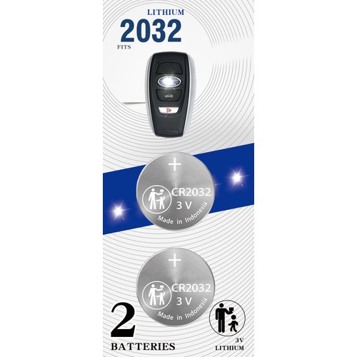 uuam (2Pack) CR2032 2032 Replacement for Subaru Remote Key Fob Battery fits 2017-2021 Case Shell Cover Ascent Crosstrek Forester Impreza Legacy Outback CVT STI WRX Smart (FHYQ14AHX or 2AOKM-SB4)