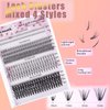 404 Pcs lash Clusters,Lash Clusters Kit with Lash Glue 10-16mm Eyelash Clusters Kit Mix Length Ultra-Thin Cluster Eyelash Extensions Kit Get Natural-Looking Pestañas Postizas Naturales