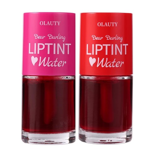 Water Lip Tint Strawberry/Cherry,korean Lip Tint Stain Natural Moisturizing& Non-sticky,Lip/Eye/Cheek 3 in 1 Lip Gloss，Smudge-proof & Lightweight,Vivid Color