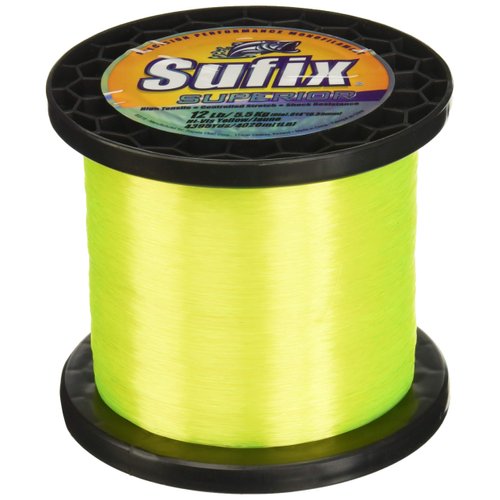 Sufix Superior 1-Pound Spool Size Fishing Line (Yellow, 12-Pound)