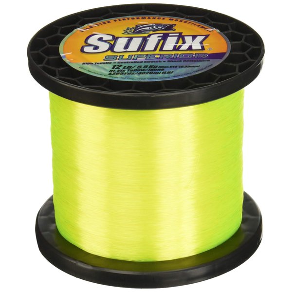 Sufix Superior 1-Pound Spool Size Fishing Line (Yellow, 12-Pound)