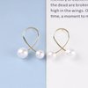 Sttiafay Vintage Pearl Drop Earrings Gold Pearl Stud Earrings Boho Tiny Pearl Earrings Pearl Wedding Earrings Jewelry for Women