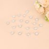 YISSION 20Pcs Mini Rhinestone Flower Hair Accessories - White Pearl Clips, Cute Silver Pins, Small Decorative Barrettes for Wedding, Bridal, Women & Girls