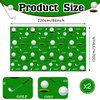 Golf Tablecloth Golf Party Decorations Golf Themed Party Supplies Rectangle Plastic Disposable Golf Table Cover Golf Decorations for Birthday Party Picnic Sport Events, 86 x 51 Inch (2 Piece)