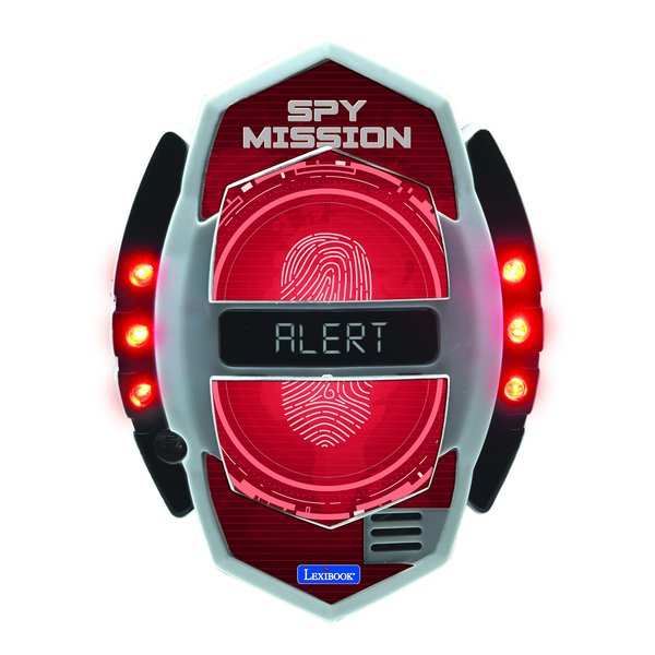 Lexibook - Spy Mission, Spy Motion Detector with Alarm, Light Effects, Detection up to 30 Centimeters, Black/red, RPSPY05