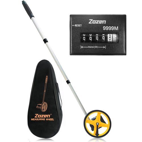 Zozen Metric Measuring Wheel in Meters, Meters Measure Wheel Metric [Up To 9,999m], Meter Measure...