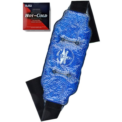 Medical Grade Pain Relief Flexible Ice Pack for Injuries | Dual Sided Soft Plush Hot Pack + Flexible Gel Beads Reusable Ice Pack | Great for Knee, Sciatica, Back, Neck Pain | Bonus Extension Straps