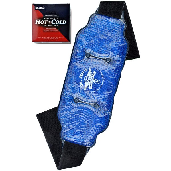 Medical Grade Pain Relief Flexible Ice Pack for Injuries | Dual Sided Soft Plush Hot Pack + Flexible Gel Beads Reusable Ice Pack | Great for Knee, Sciatica, Back, Neck Pain | Bonus Extension Straps