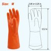 Cleanbear Synthetic Rubber Gloves, Medium Size, 11.8 Inches, 3 Pairs 3 Colors for Household Cleaning, Dishwashing and Other Home Cleaning Use