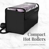 Remington Compact Ceramic Dual Voltage Hot Rollers for Long and Short Hair, Hair Setters, Hair Curlers, 1-1 ¼" Purple/Black, 10 Piece Set