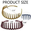 SHEHARUHI 6 PCS Zig Zag Headbands for Women and Girls Shark Teeth Plastic Hair Band 90s Fashion Non Slip Comb Effortless Spike Headband