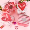 Zayvor 12Ct Valentine Cupcake Boxes With Heart Viewing Window,Cookie Muffins Gift Box Treat Boxes Bakery Pastry Boxes for Gift Giving,Valentines Wedding Party Decor Valentines Favor Supplies