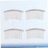 Beaupretty 4pcs Hair Accessory Silver Headpieces with Gold Rhinestone Tiara, Barrettes, and Hairpin for Bride