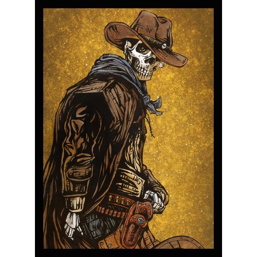 MTG Sleeves 50 MTG Standard Card Sleeves Deck Protector - Skeleton Cowboy Cross Draw