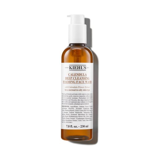 Kiehl's Calendula Deep Cleansing Face Wash, Balances Skin While Gently Removing Impurities, Soothing and Refreshing, Boosts Moisture Barrier for Soft-Feeling Skin, Paraben + Sulfate Free - 7.8 fl oz