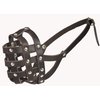 Genuine Leather Dog Basket Muzzle #108 Brown - Bulldog, Boxer (CircuSmference 13", Snout Length 2.5")