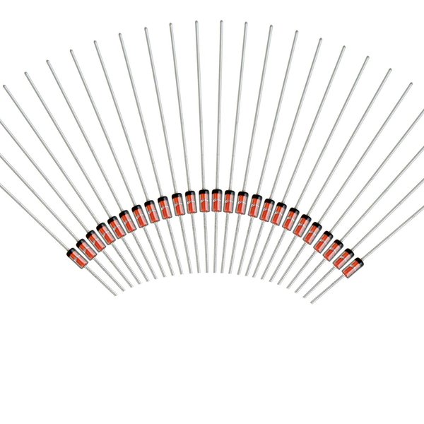 BOJACK 1N34A Germanium Diode 50 mA 65V Axial 1N34A 50 millimap 65 Volt Electronic Diodes(Pack of 25 Pieces)