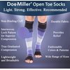 Doc Miller Open Toe Compression Socks Women and Men 20-30mmHg, Toeless Compression Socks Women, Support Shin Splints, Calf Recovery, Varicose Veins, 1 Pair